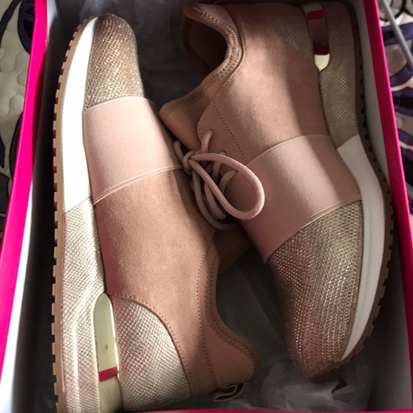 Blush color and sparkling Multi textile Sneakers - Picture 2 of 5